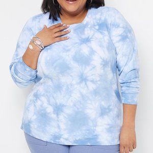 Denim & Co. French Terry Tie-Dye Knit 3X L513